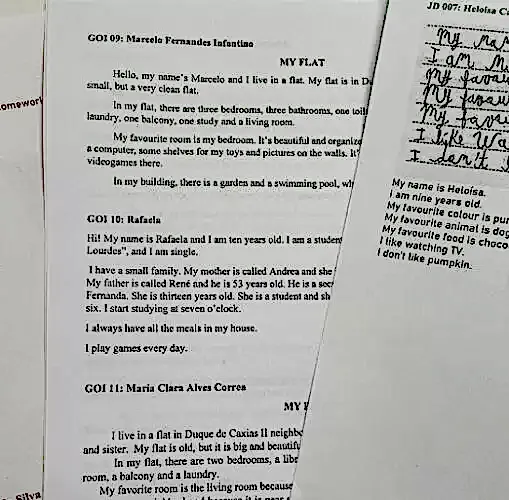 письма от детей из Бразилии